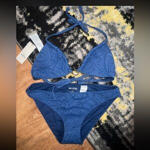 Hollister Women's Blue Paisley Bikini Set nwt xs